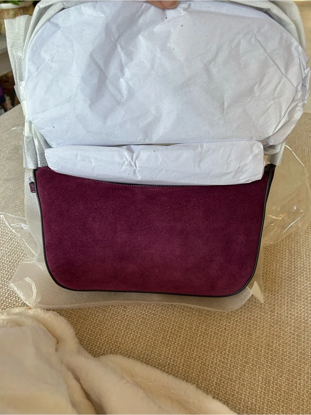 NWT KATE SPADE HALO suede and leather crossbody bag.